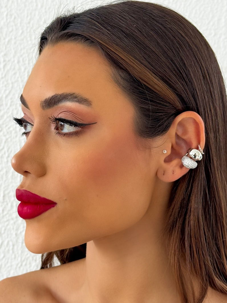 Piercing Folheado a Ouro 18k e Prata Liso e Cravejado