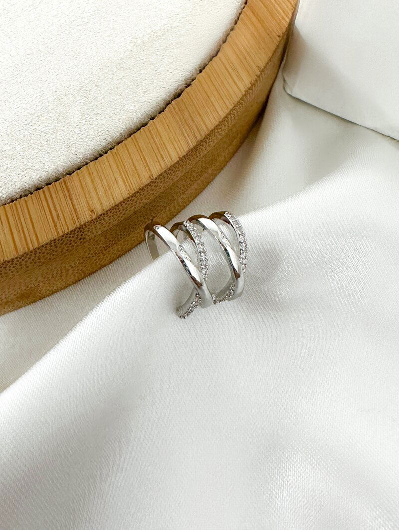 Piercing Folheado a Ouro 18k e Prata Quatro Fios