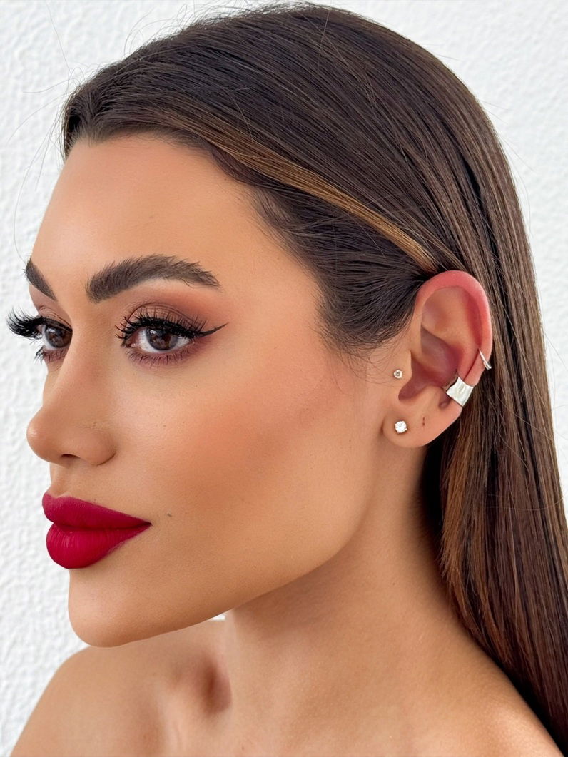 Piercing Folheado a Ouro 18k e Prata Tubo