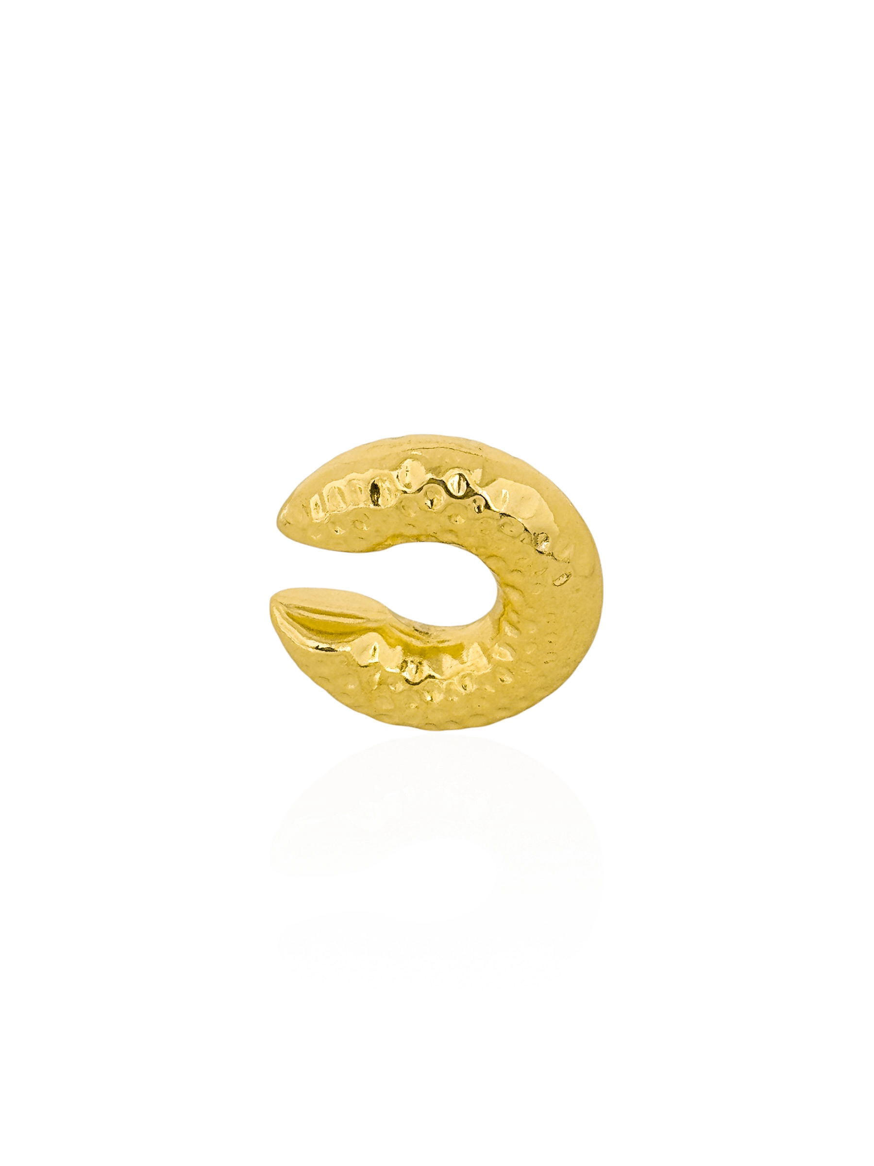 Piercing Folheado a Ouro 18k e Prata Tubo Martelado