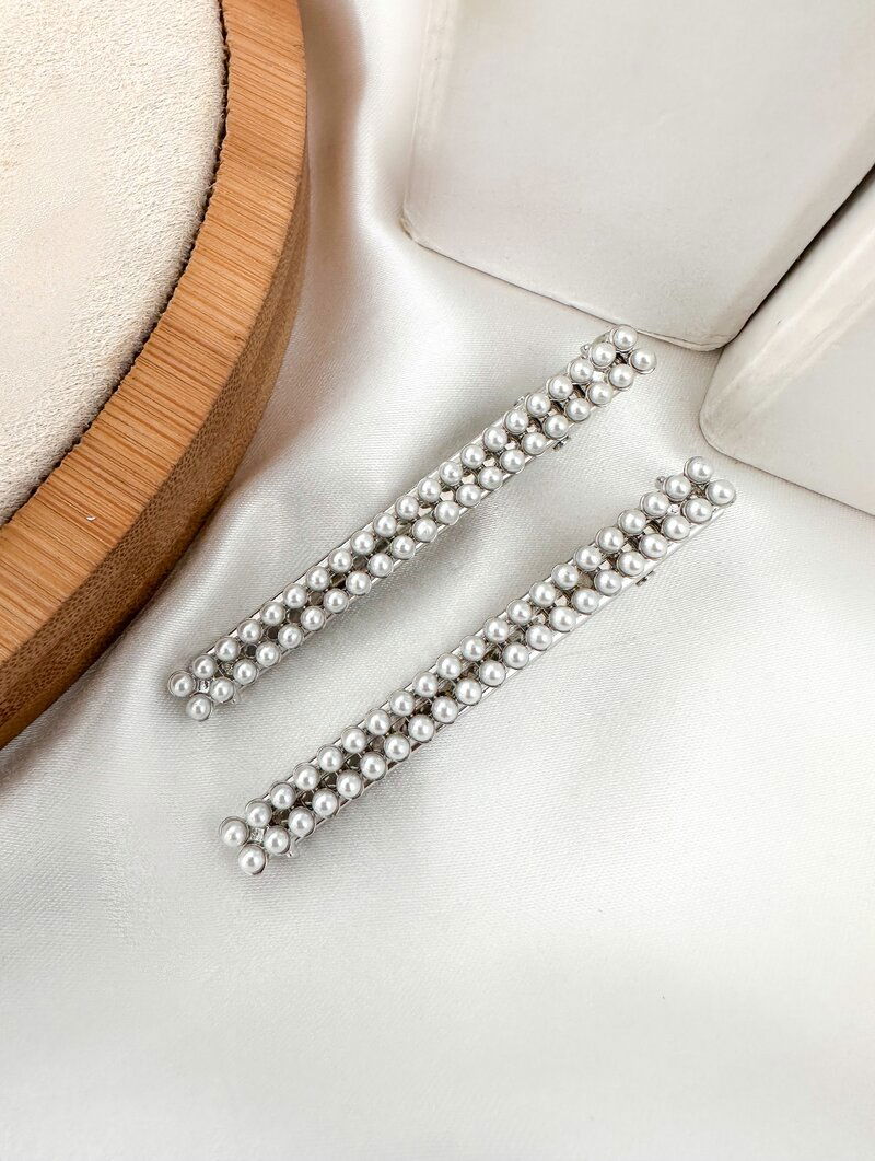 Presilha Folheada a Ouro 18k e Prata com Pérolas