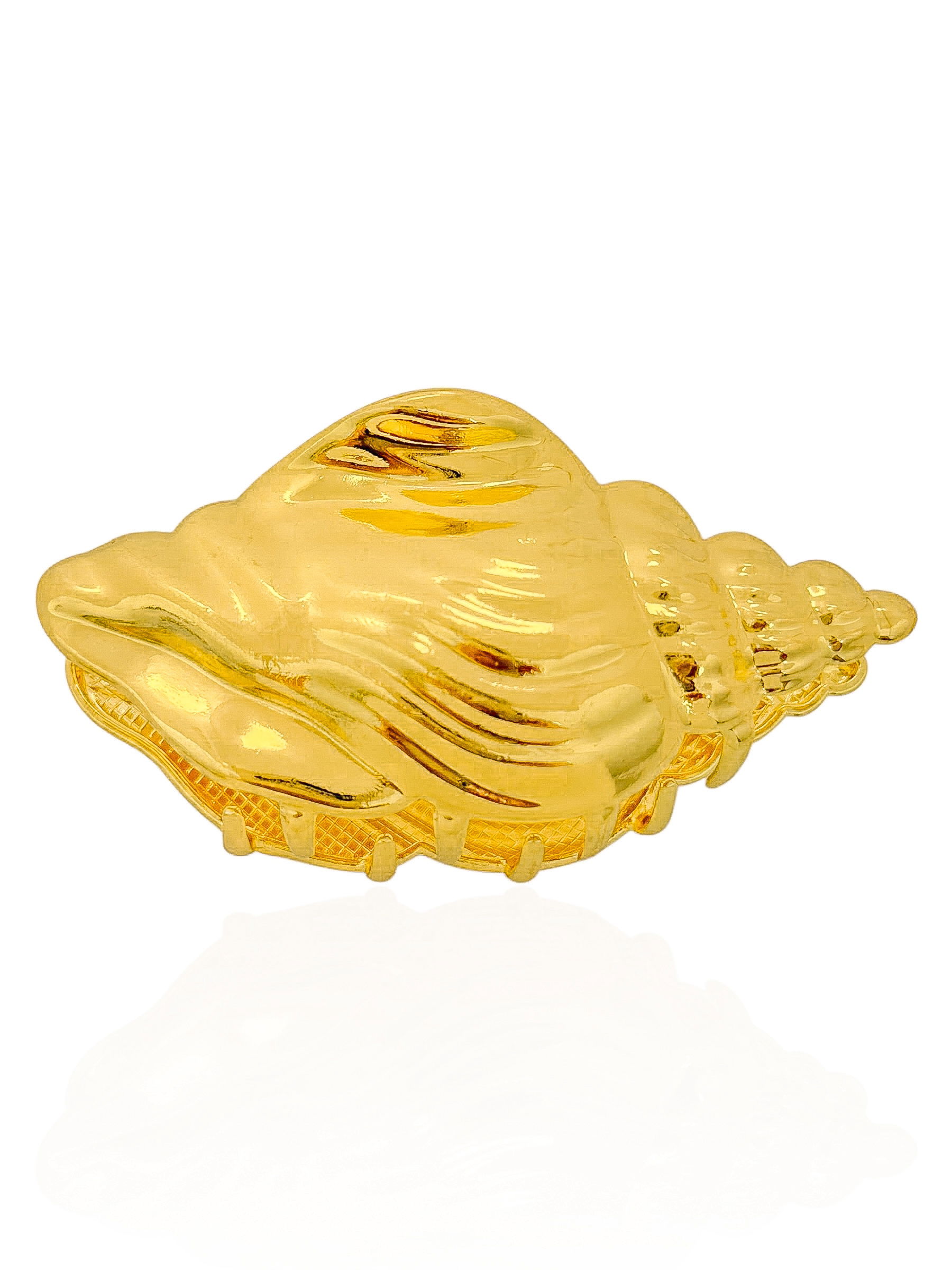 Presilha Folheada a Ouro 18k e Prata Design Concha