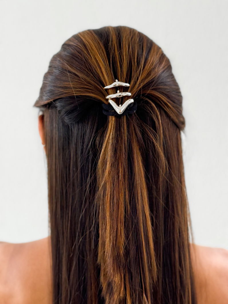Presilha Folheada a Ouro 18K e Prata Design Organica