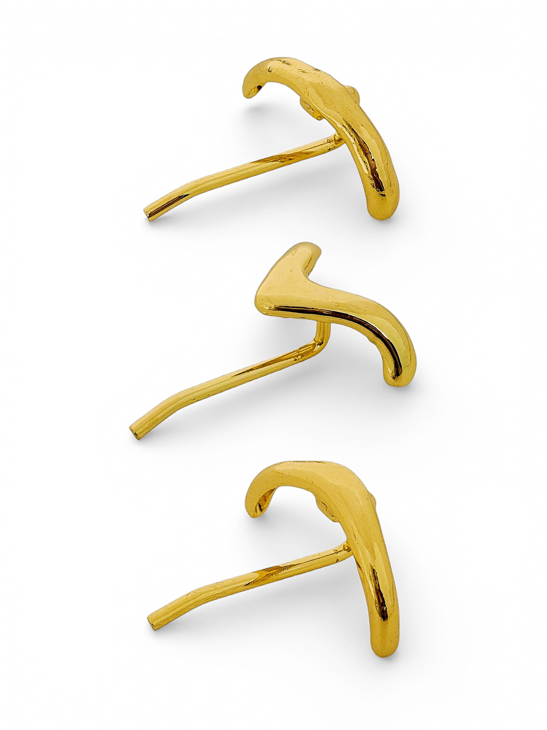 Presilha Folheada a Ouro 18K e Prata Design Organica