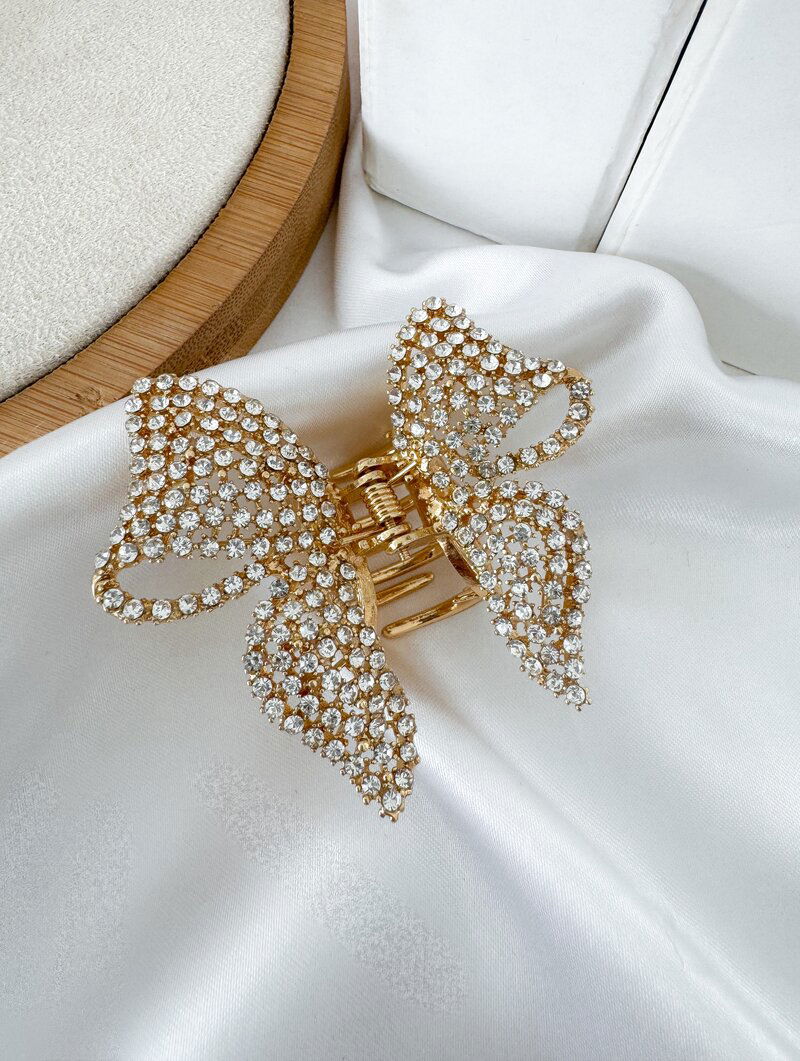 Presilha Folheada a Ouro 18k e Prata Laço Luxo