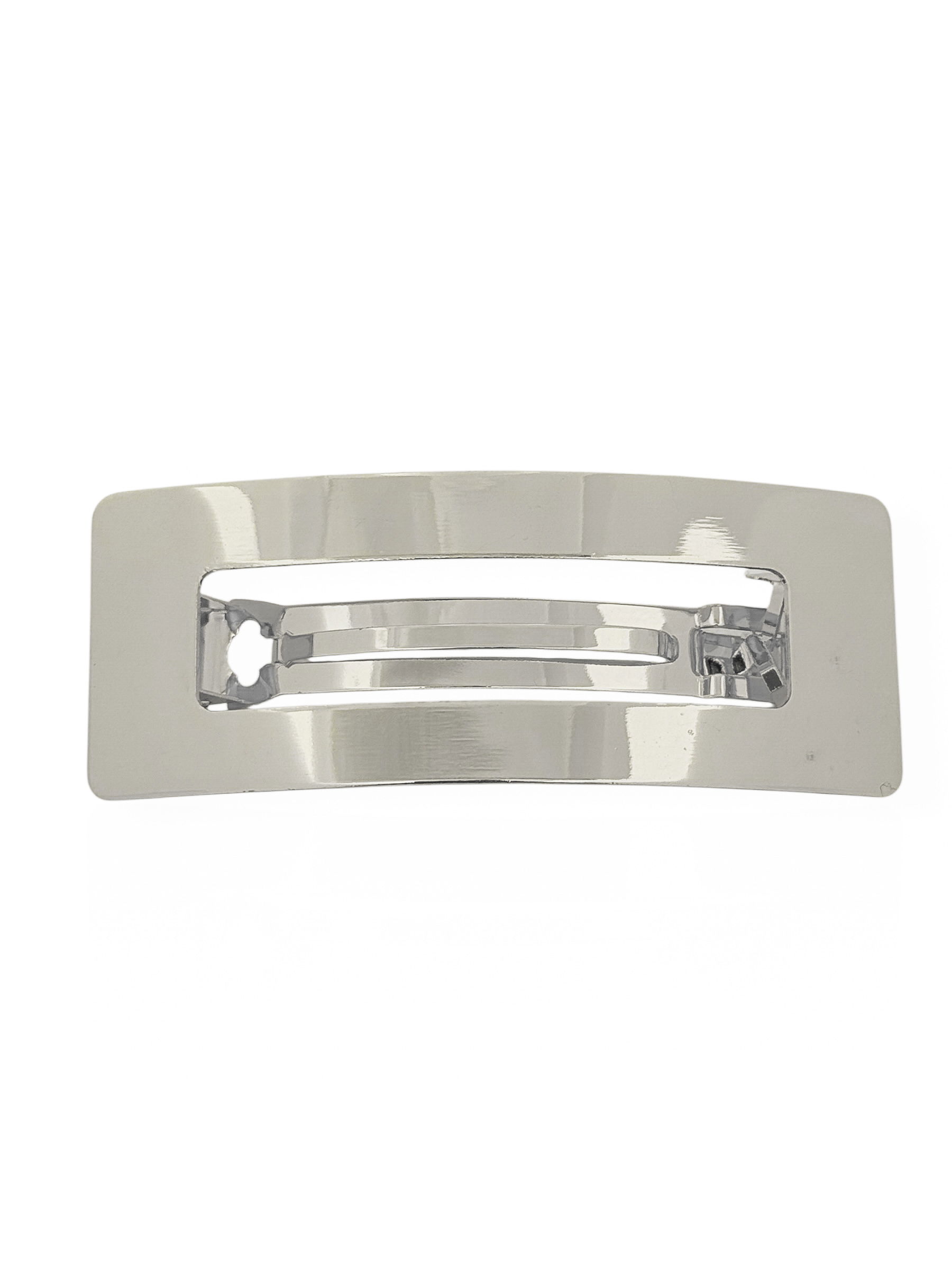 Presilha Folheada a Ouro 18k e Prata Retangulo Vazado