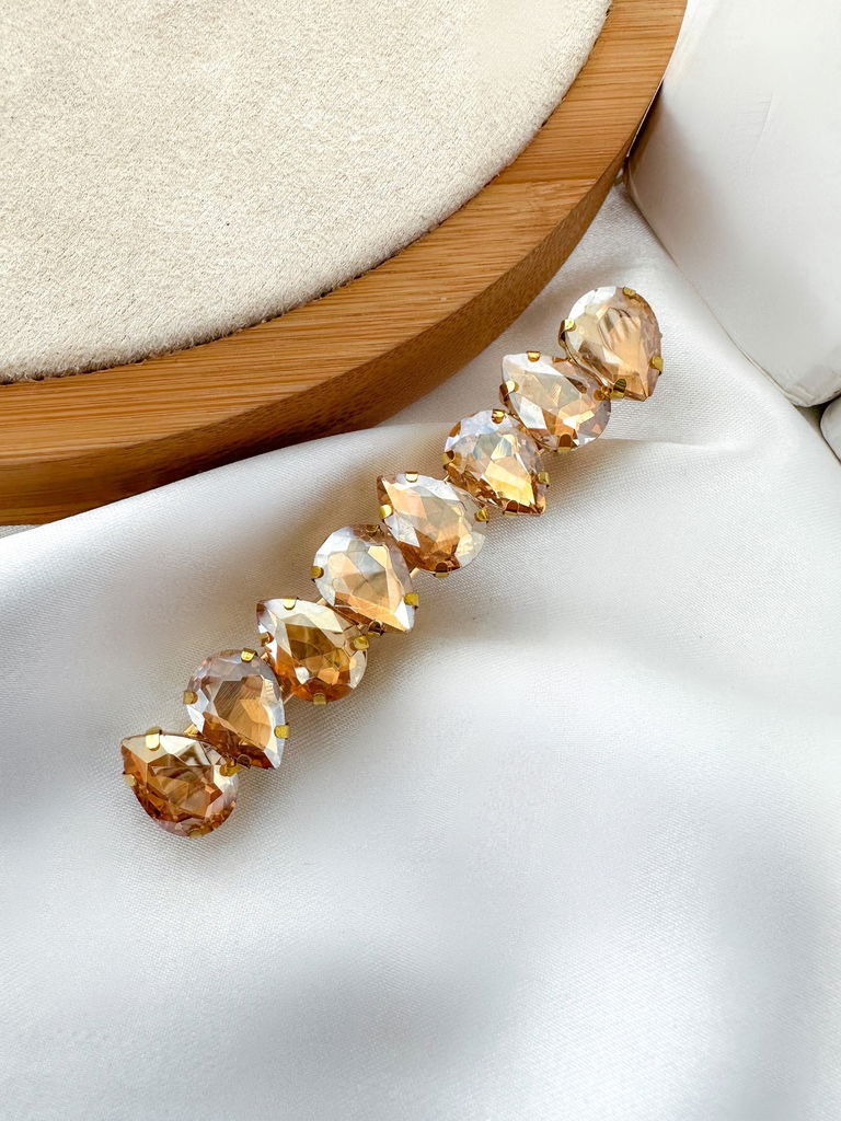 presilha folheada a ouro 18k gotas em zircônia