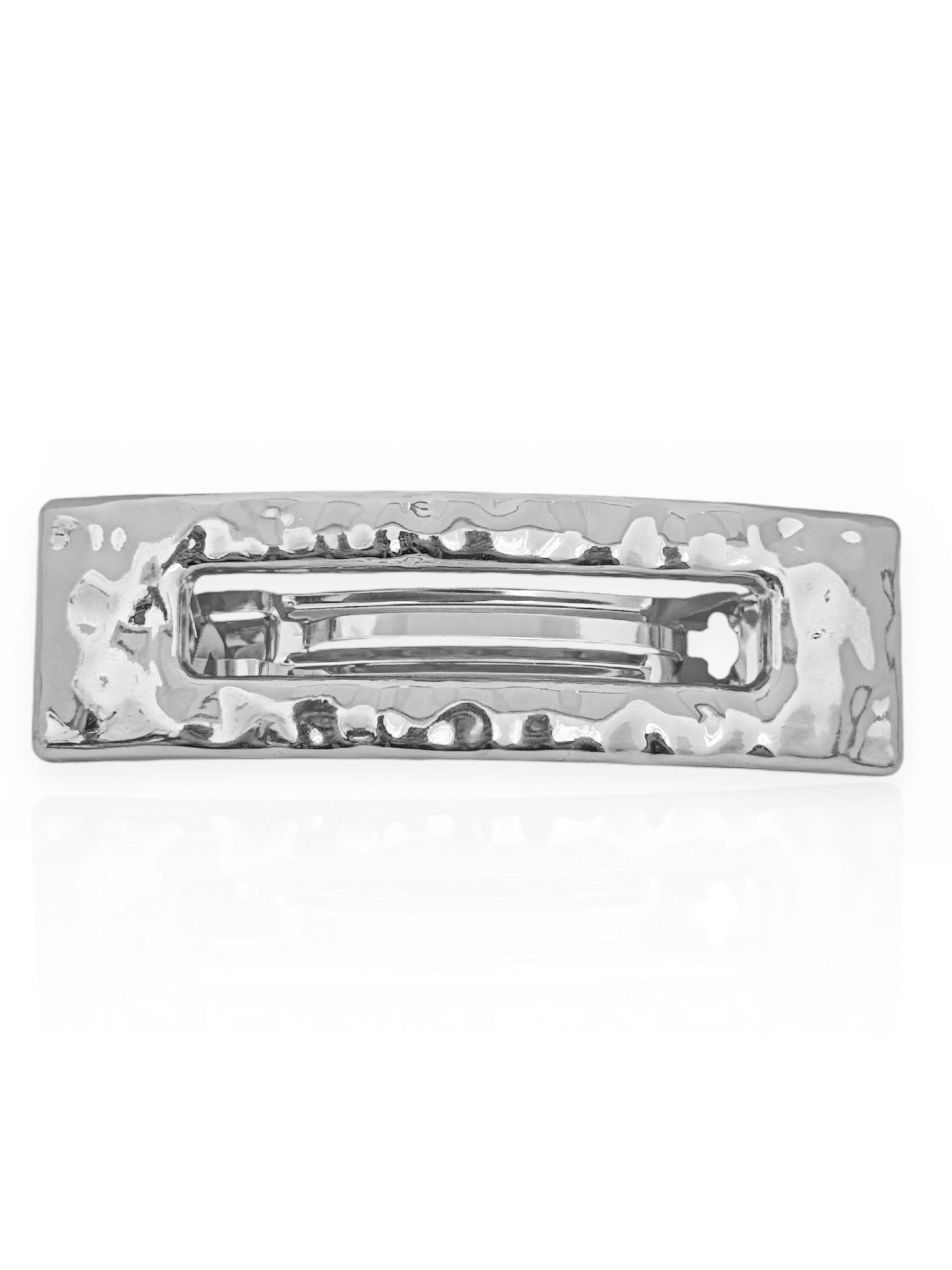 Presilha Folheado a Ouro 18k e Prata Bico de Pato, Martelado