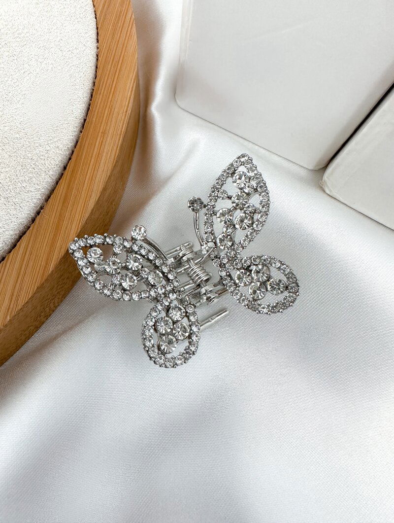 Presilha Folheado a Ouro 18k e Prata Borboleta com Micro Zircônias