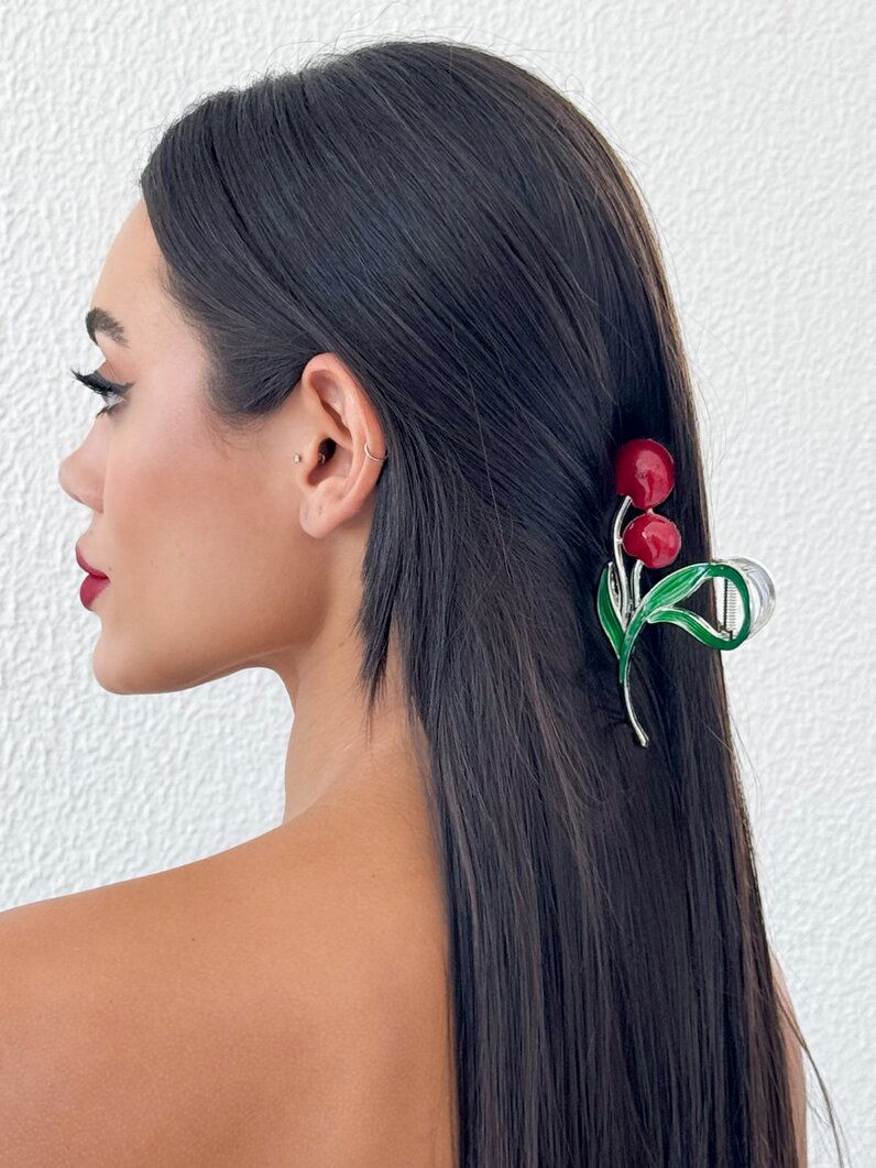 Presilha Folheado a Ouro 18k e Prata Cereja