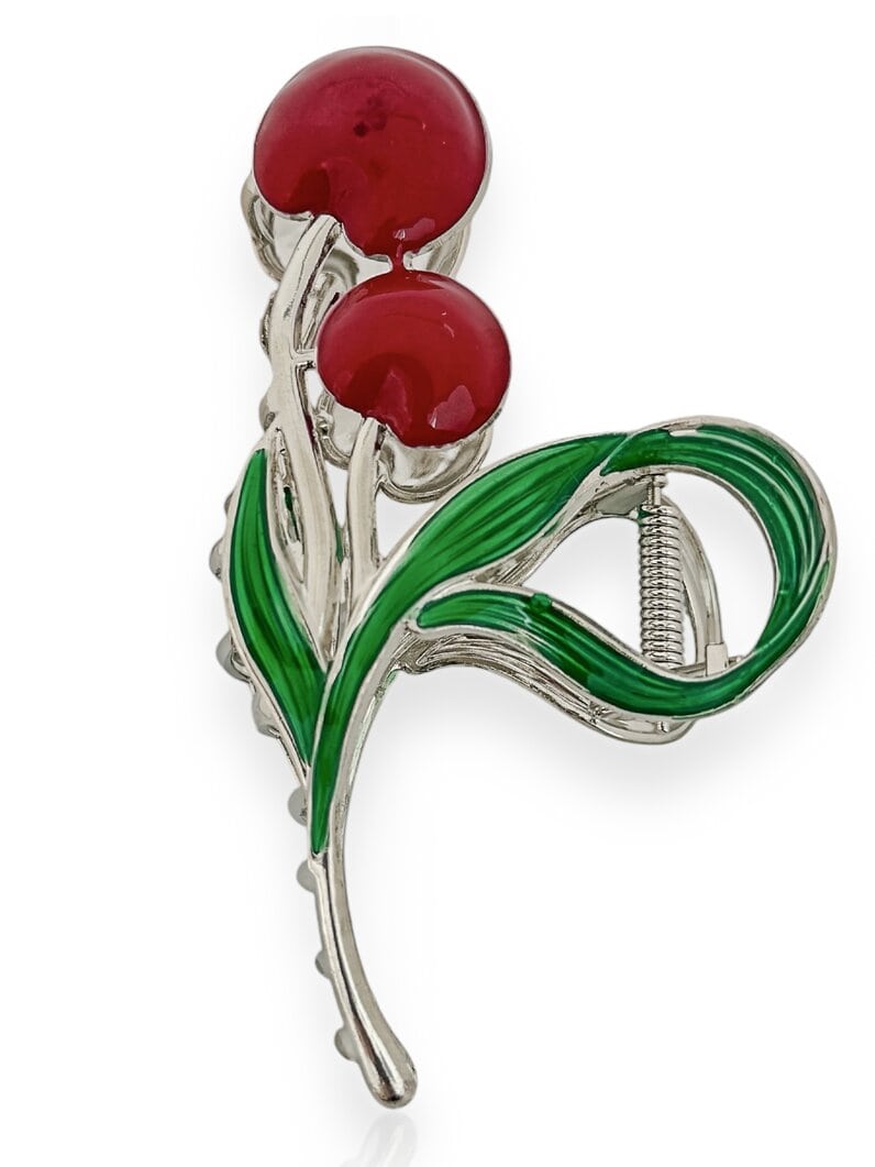 Presilha Folheado a Ouro 18k e Prata Cereja