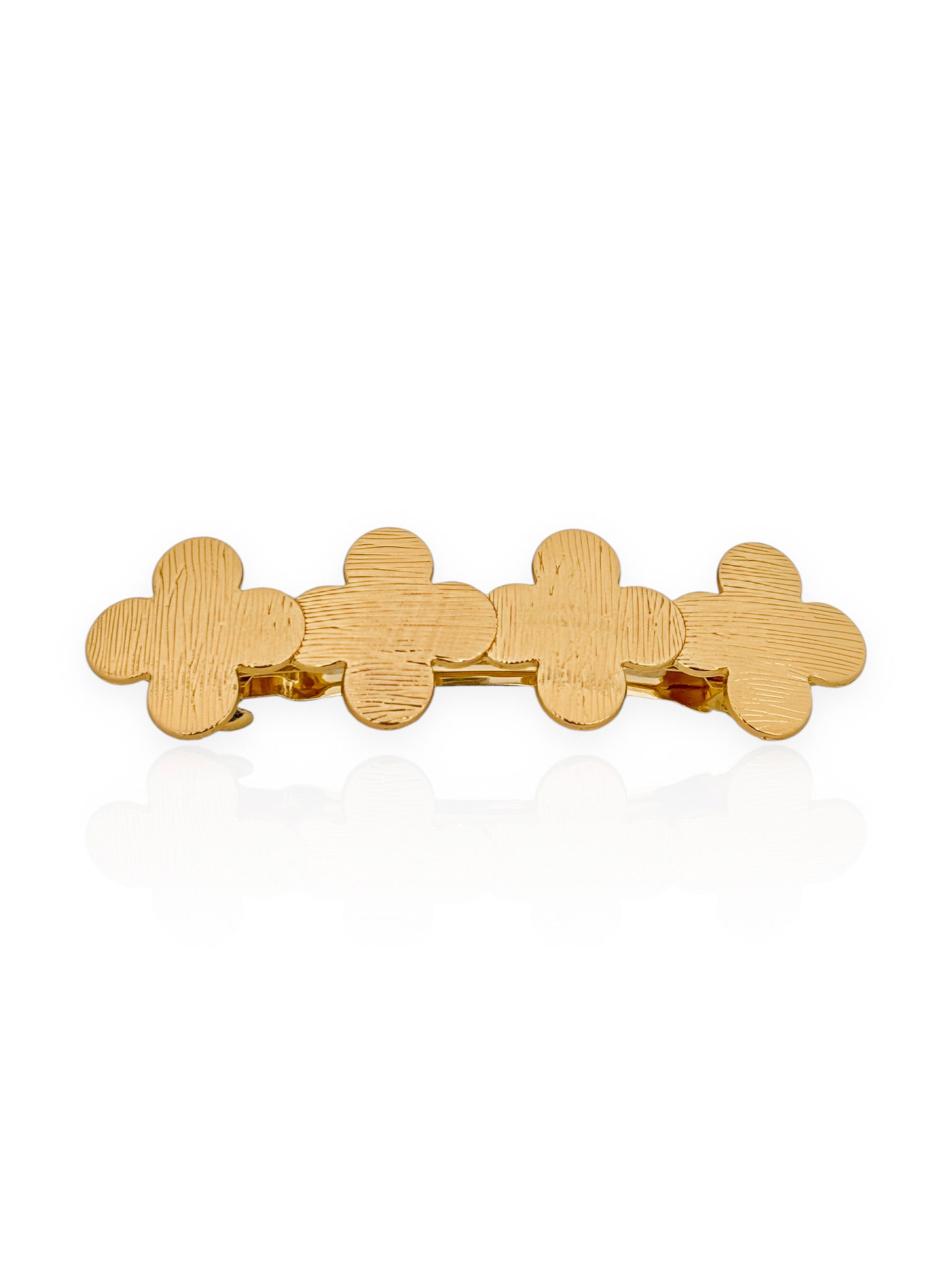 Presilha folheado a ouro 18k e Prata Texturizado