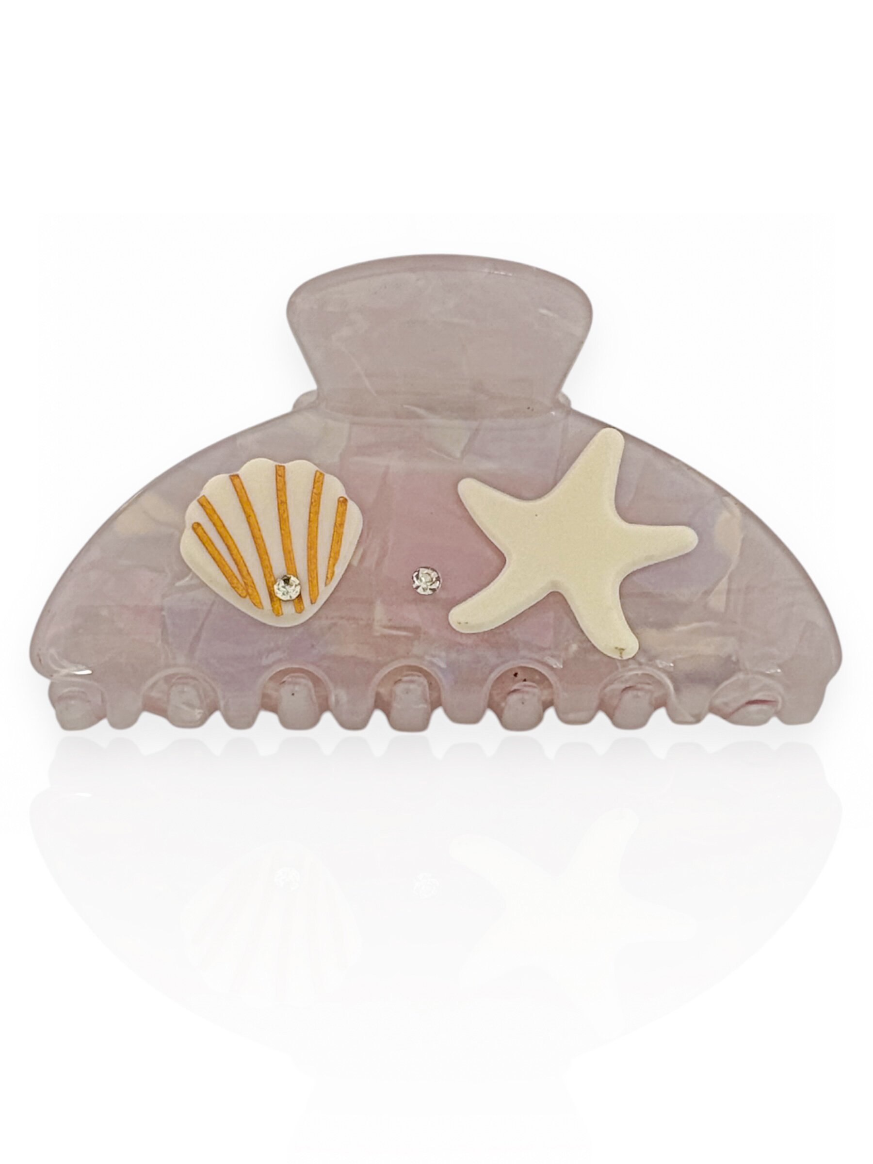 Presilha Resinado Com Estrela do Mar e Concha