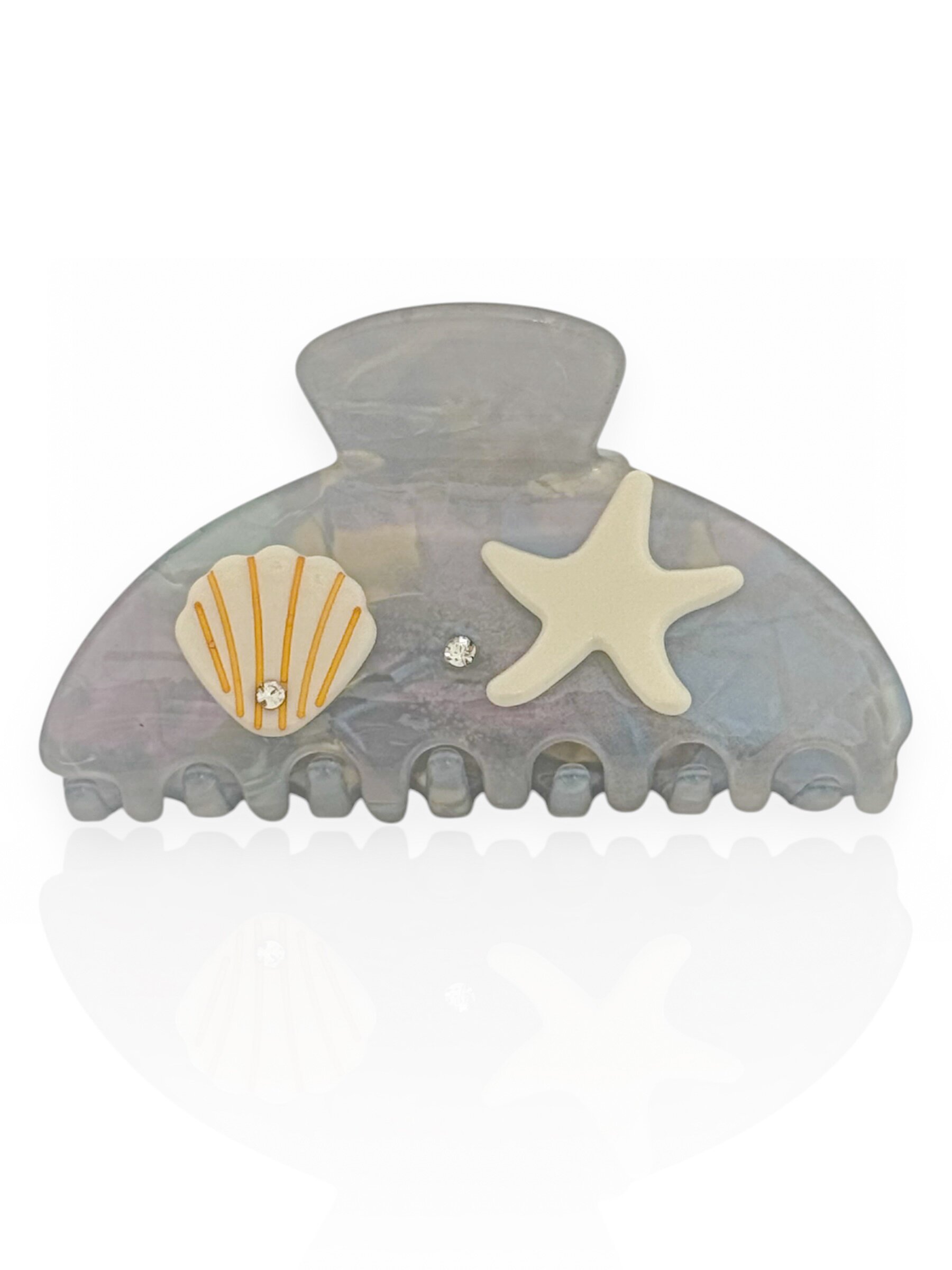 Presilha Resinado Com Estrela do Mar e Concha
