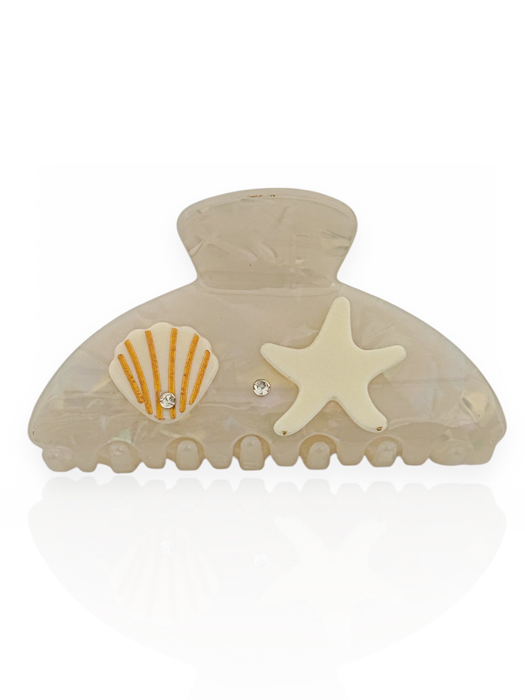 Presilha Resinado Com Estrela do Mar e Concha