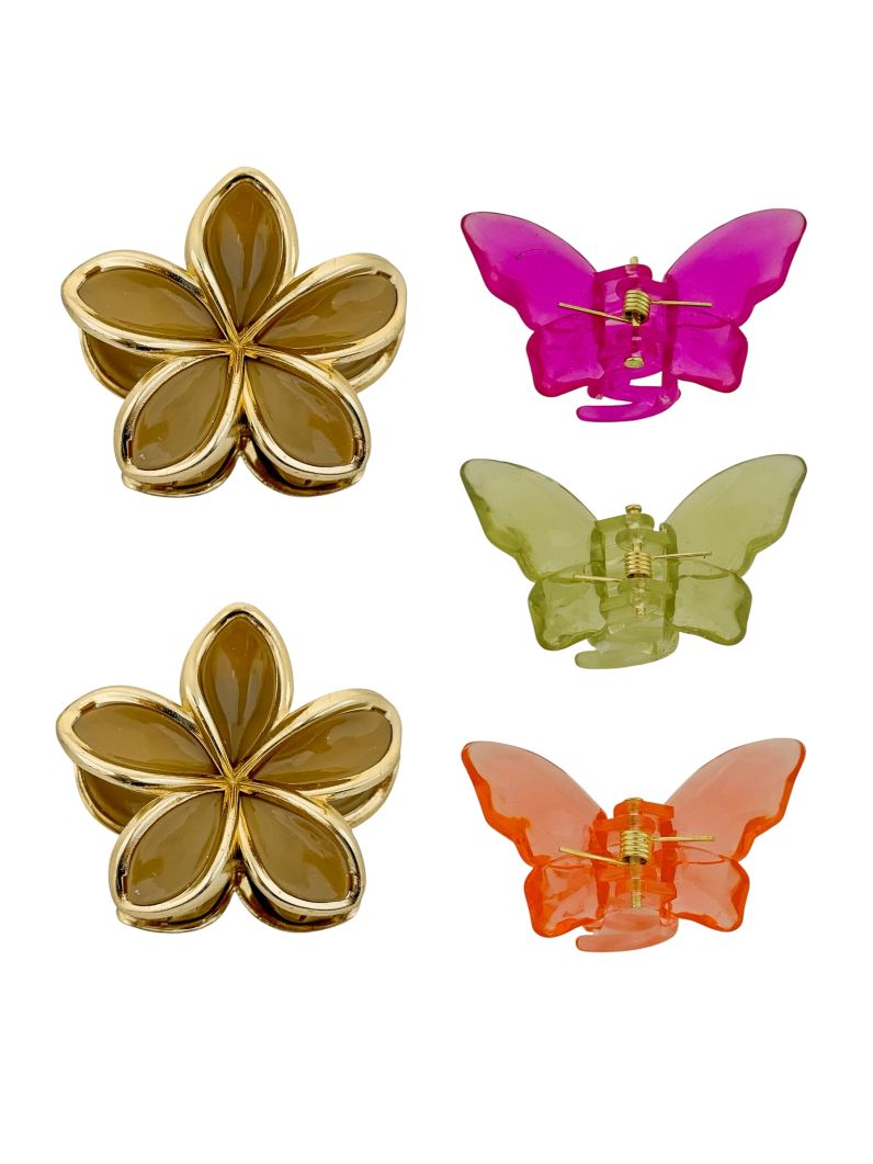 Presilhas Design Flor e Borboleta