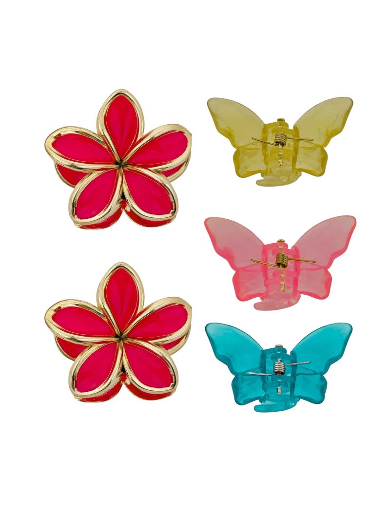 Presilhas Design Flor e Borboleta