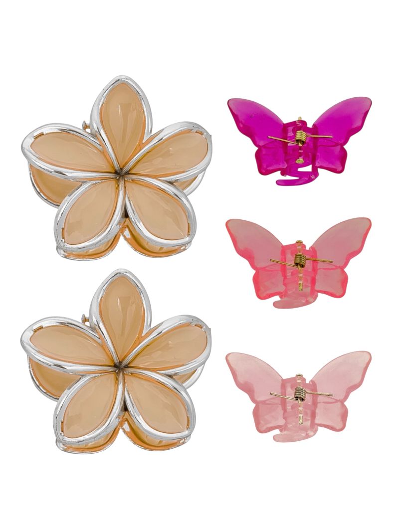 Presilhas Design Flor e Borboleta