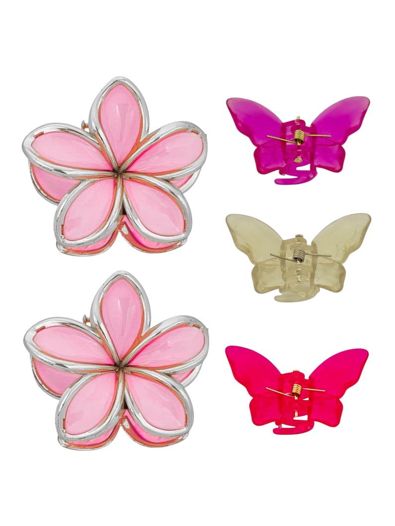 Presilhas Design Flor e Borboleta