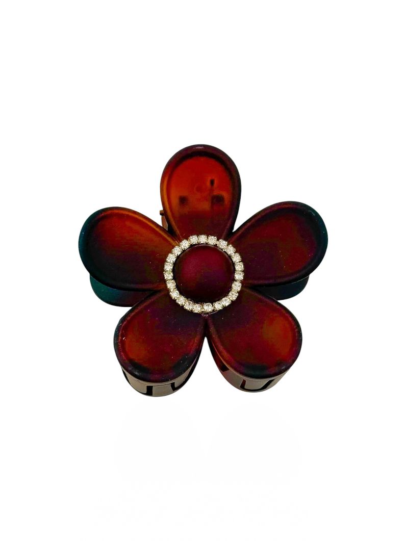 Presilhas Resina Flor Cravejada