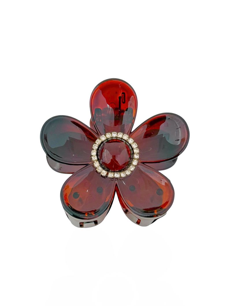 Presilhas Resina Flor Cravejada