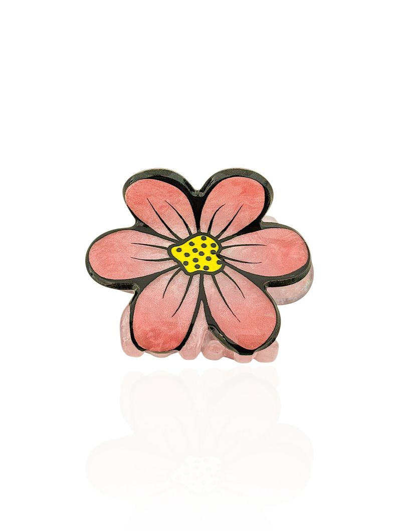 Presilhas Resina Flor Detalhada