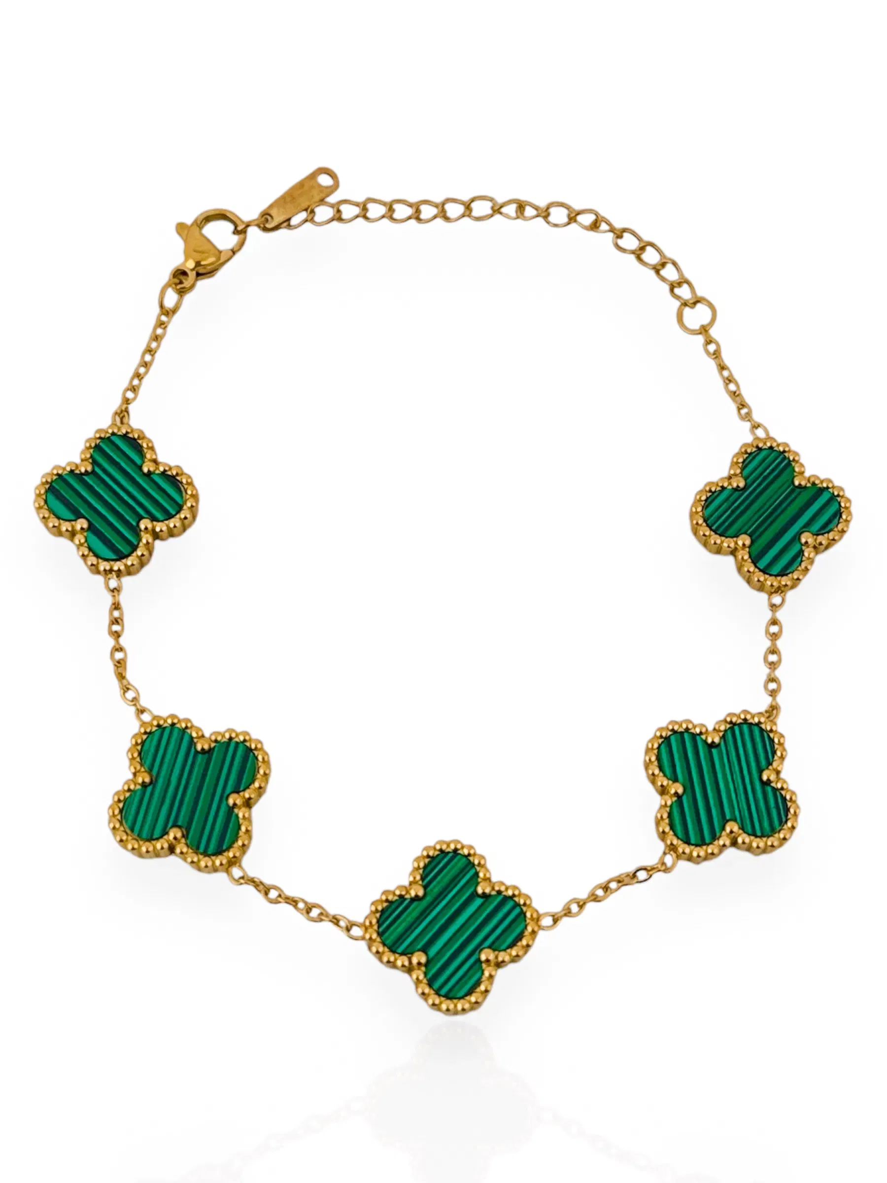 Pulseira Aço Inoxidável Ouro 18k e Prata Inspiração Vg. Resinado