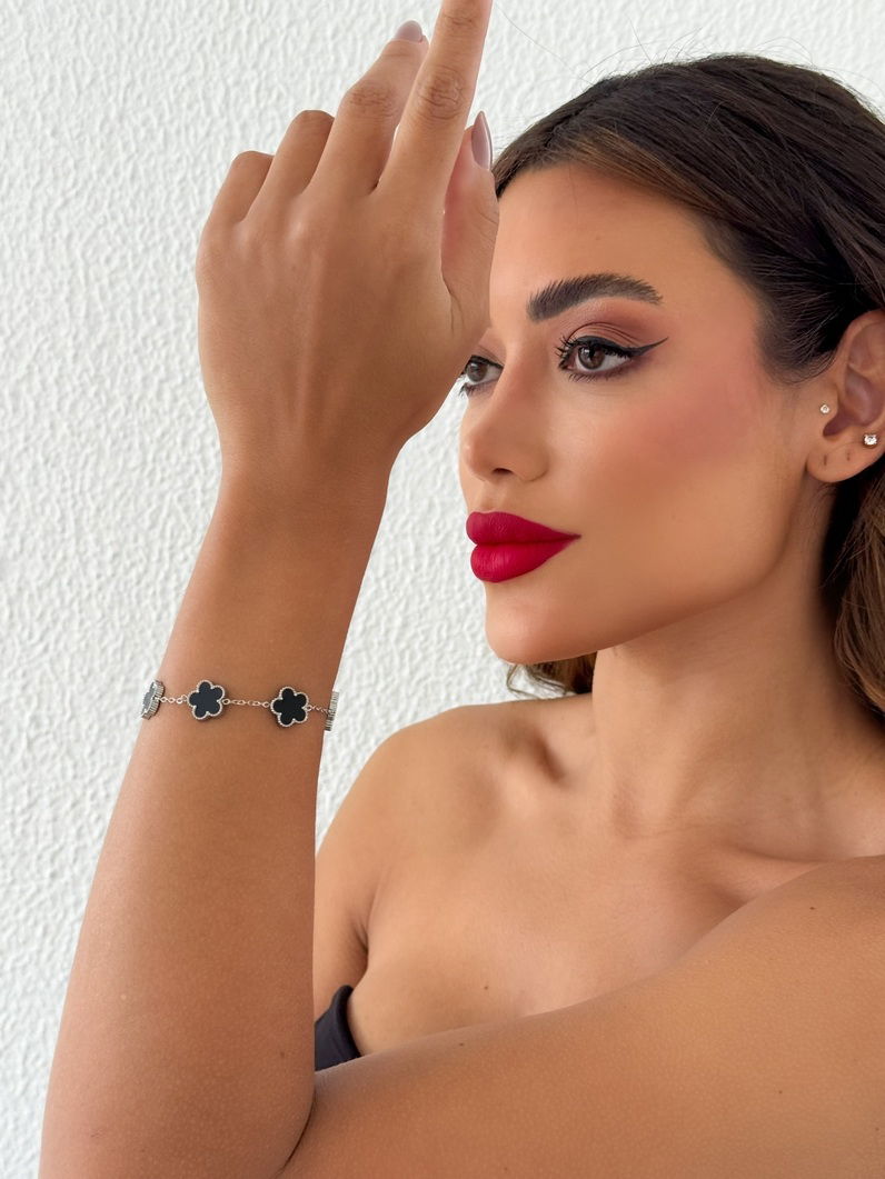 Pulseira Aço Inoxidável Ouro 18k Inspiração Vg. Resinado