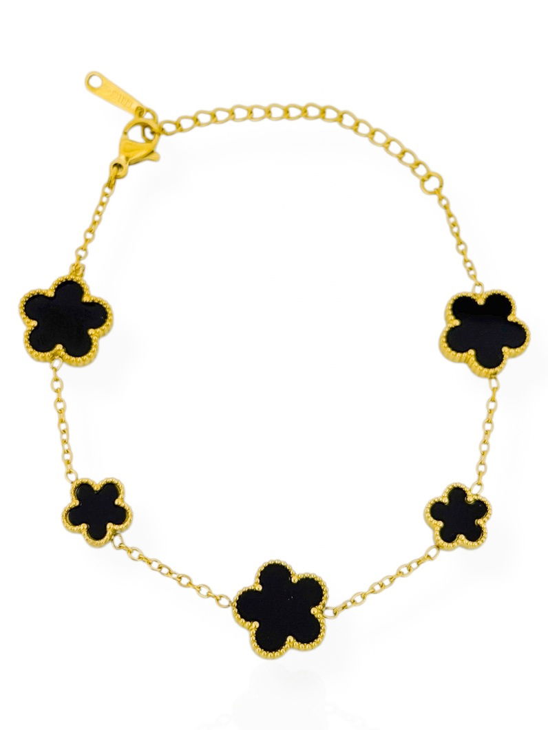 Pulseira Aço Inoxidável Ouro 18k e Prata Inspiração Vg. Resinado