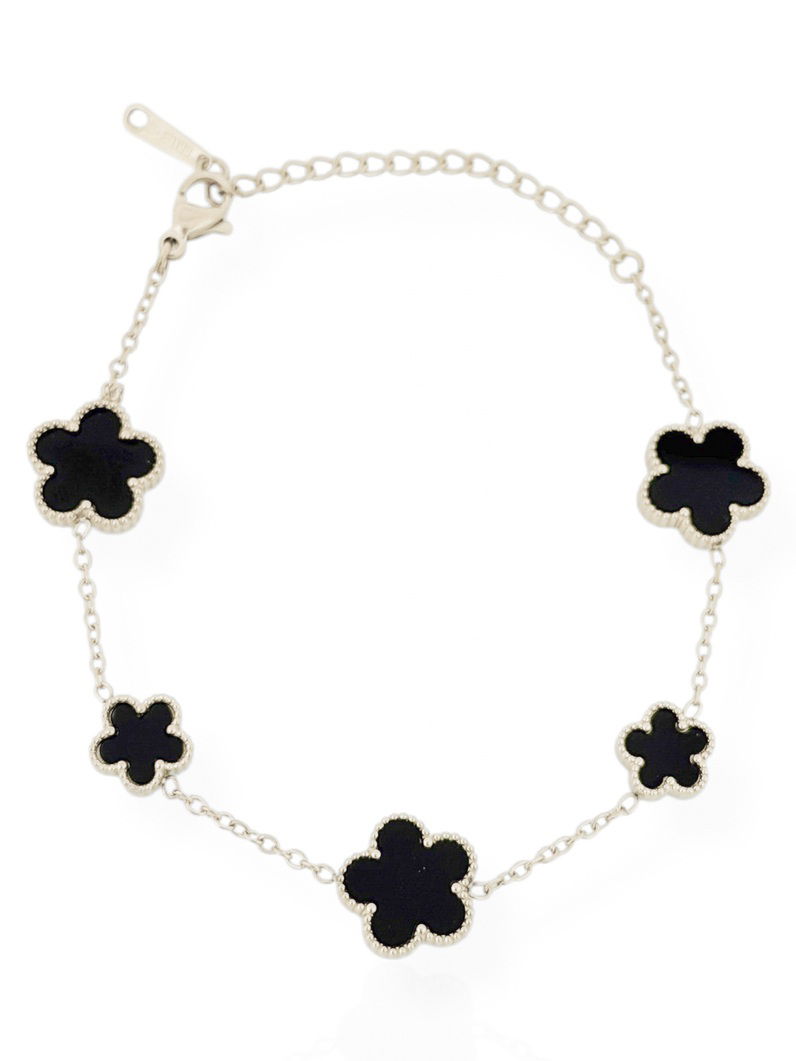 Pulseira Aço Inoxidável Ouro 18k e Prata Inspiração Vg. Resinado