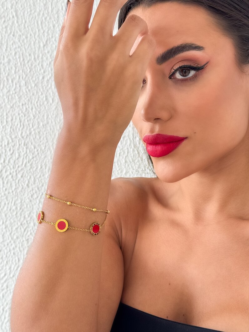 Pulseira Aço Inoxidável Ouro 18k e Prata Inspiração Altas Joalherias