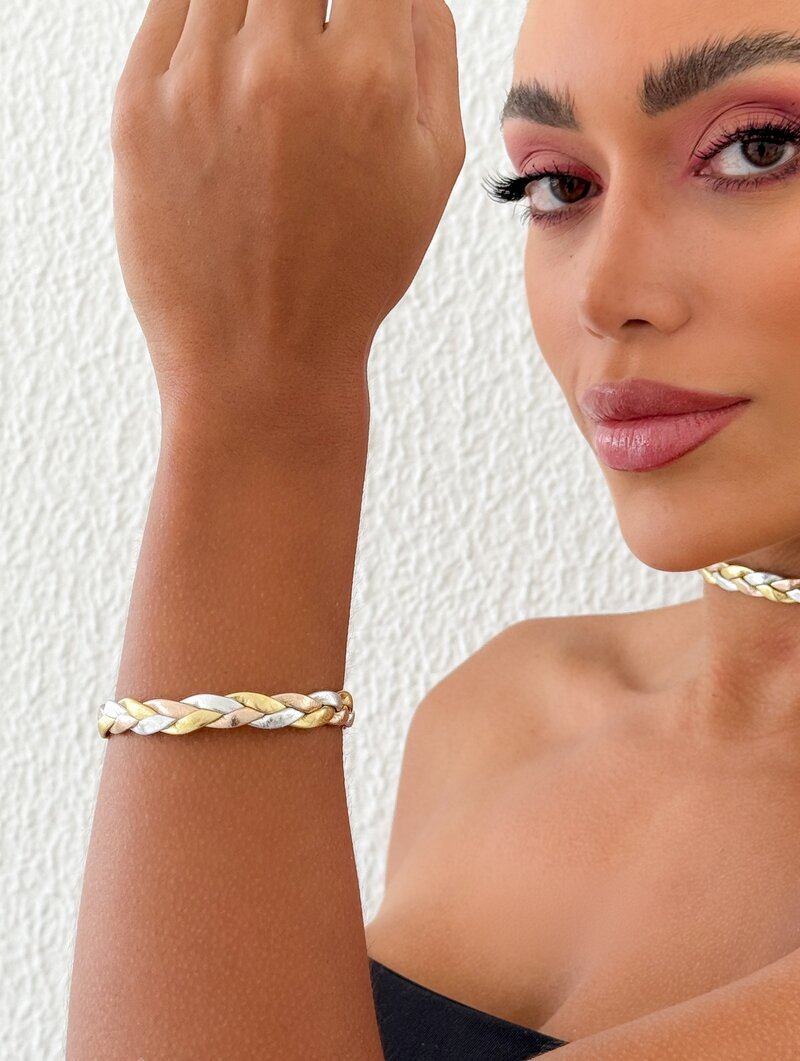 Pulseira Courinho Trançado