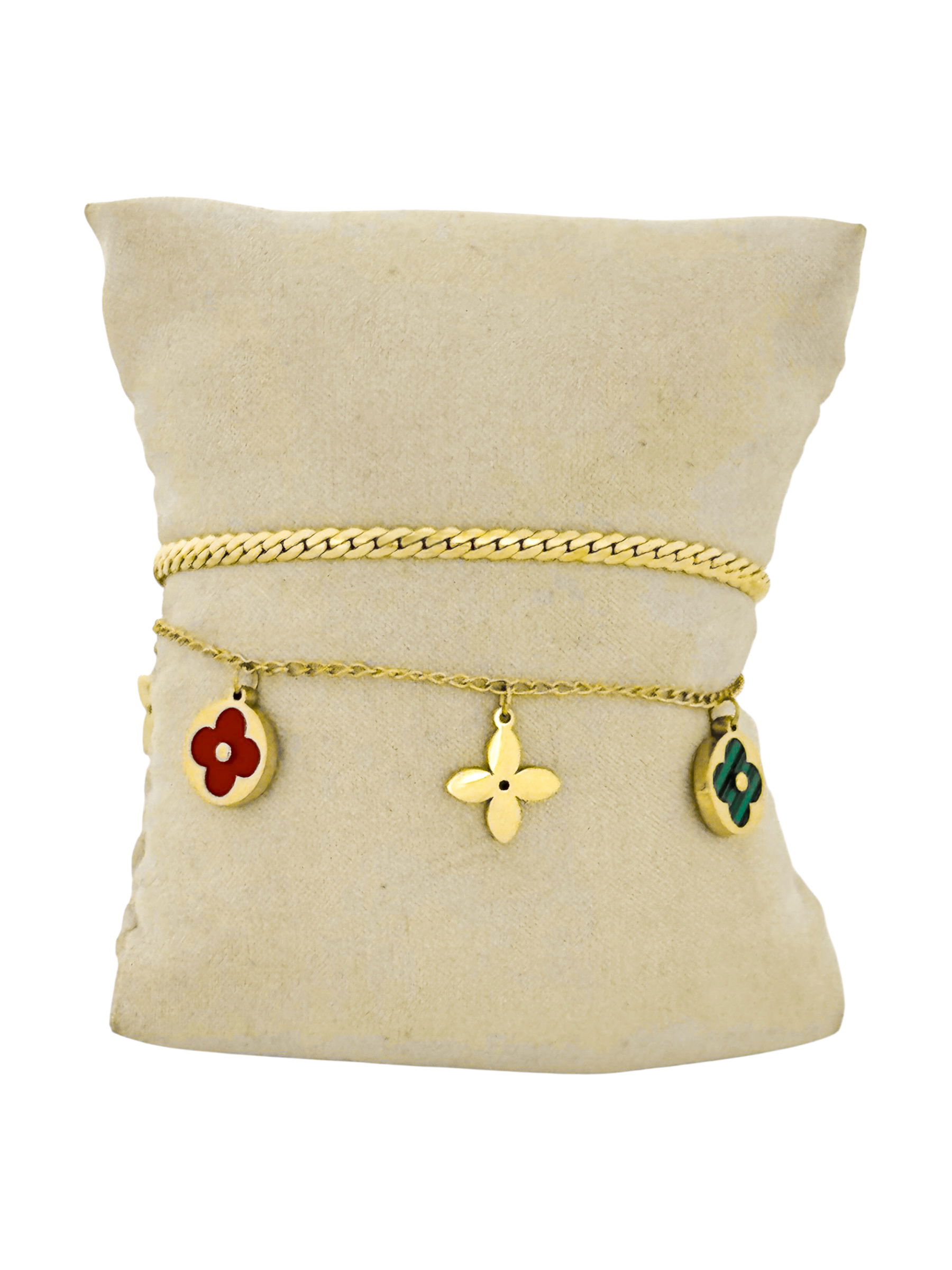 Pulseira de Aço Inoxidável Folheado a Ouro 18k Inspiração Vg. Resinada Duplo Fita