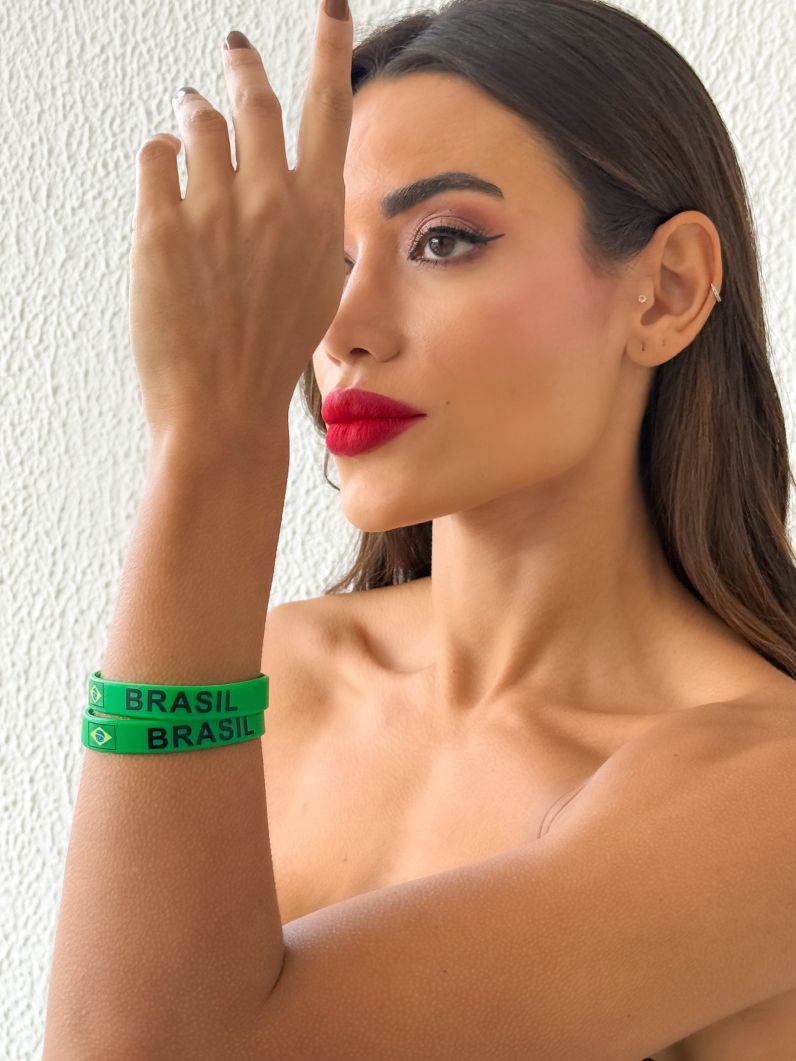 Pulseira de Silicone Design Brasil