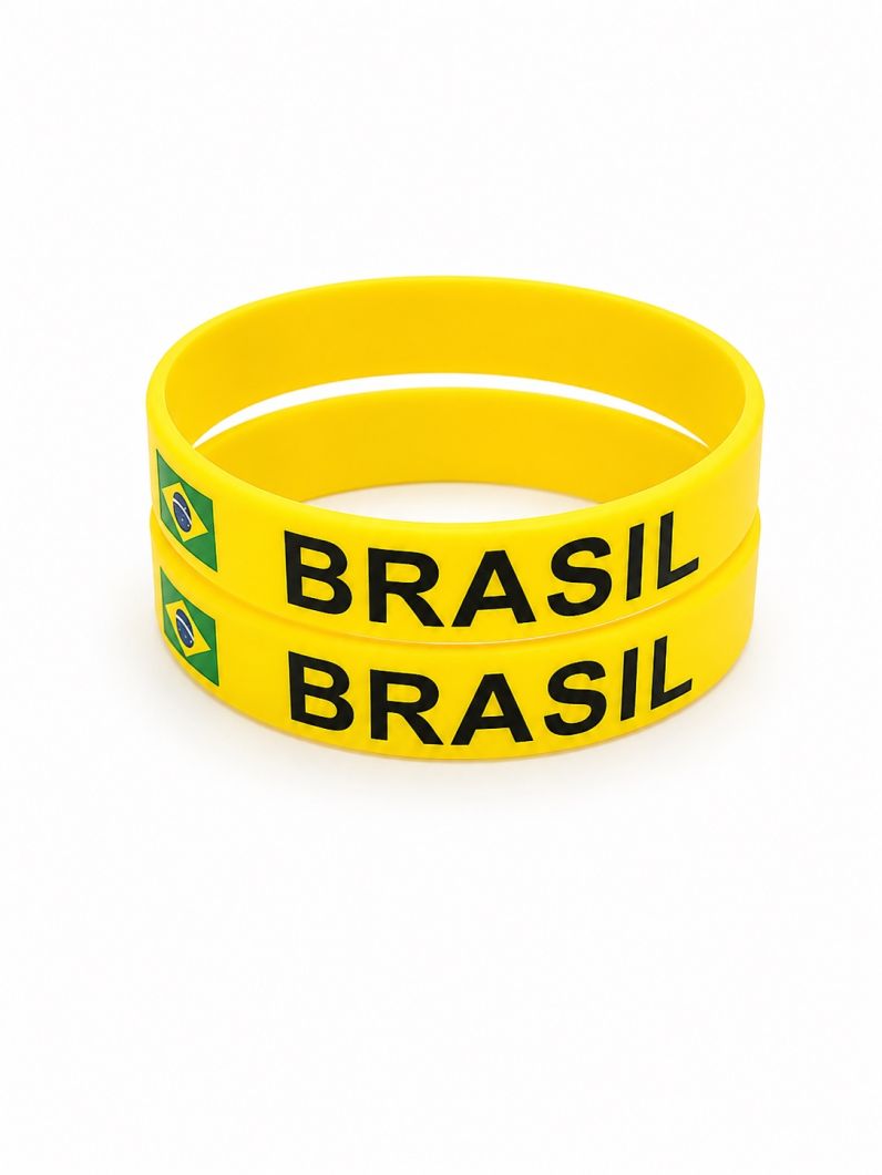 Pulseira de Silicone Design Brasil