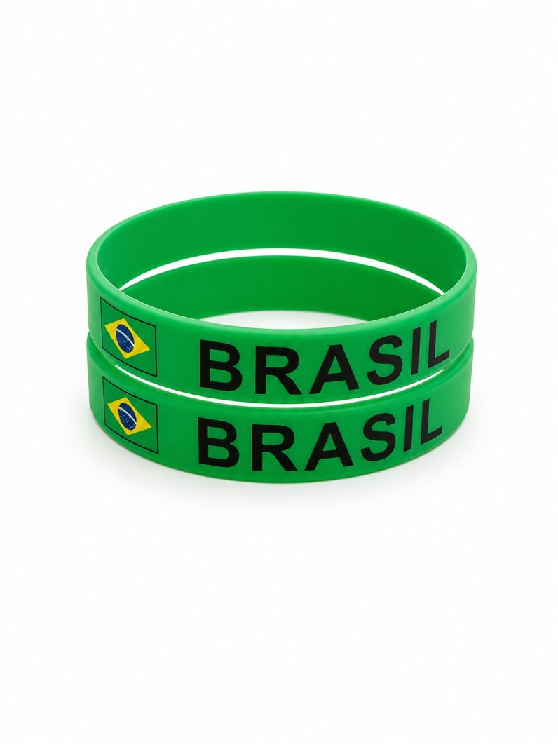 Pulseira de Silicone Design Brasil
