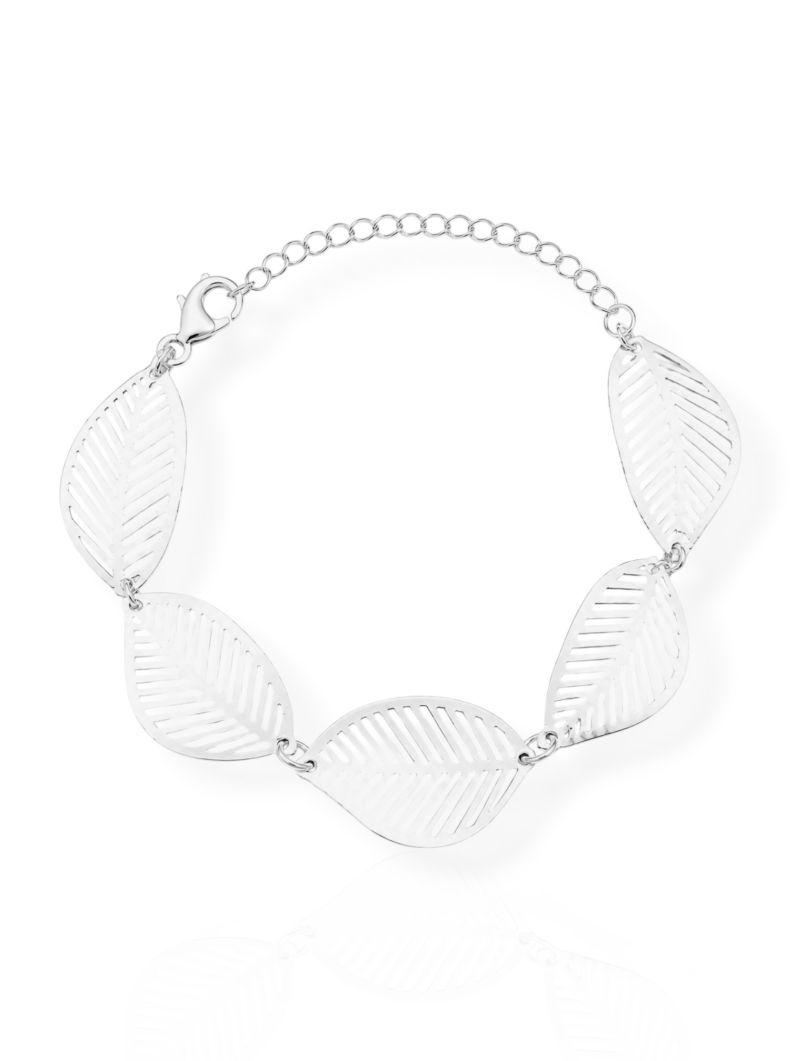 Pulseira Folheada a Prata 925 Folha Vazada