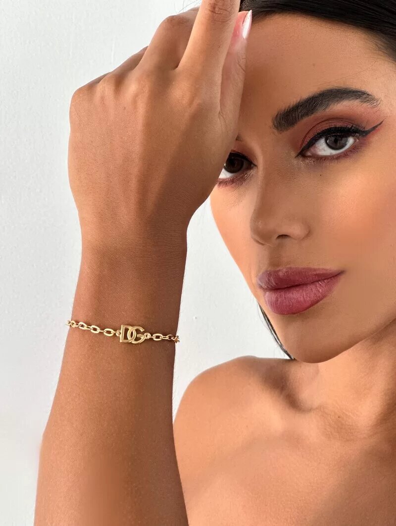 Pulseira elos redondos inspiração joalheria folheado a ouro 18k e prata 925