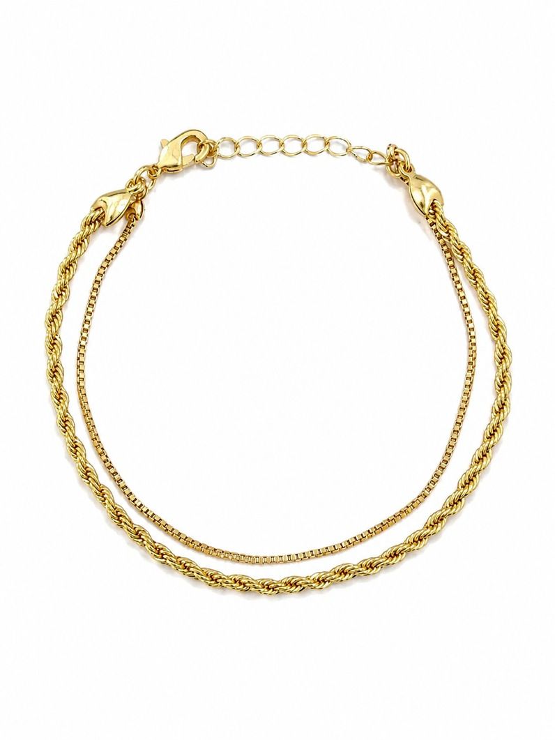 Pulseira Folheada a Ouro 18k Cordão Baiano