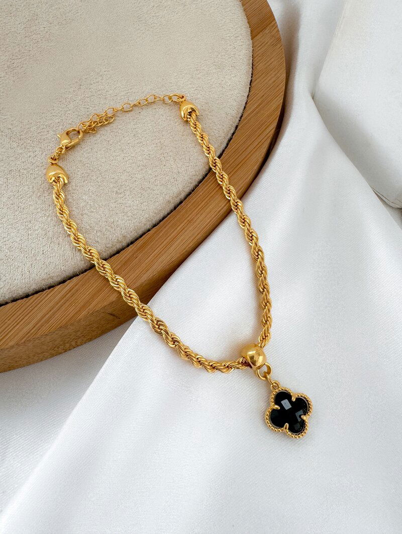 Pulseira Folheada a Ouro 18k Cordão Baiano com Pingente Inspiração