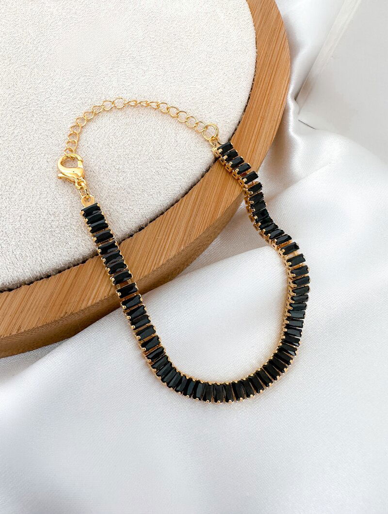 Pulseira Folheada a Ouro 18k Corrente de Navetes