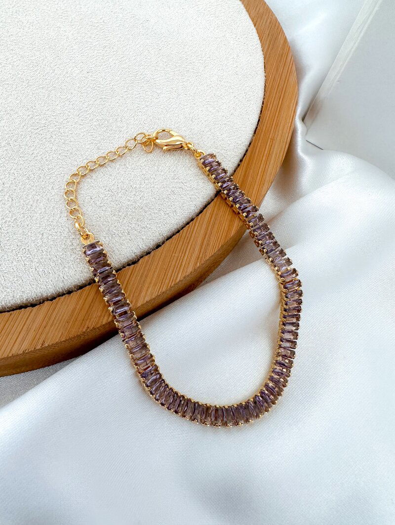 Pulseira Folheada a Ouro 18k Corrente de Navetes