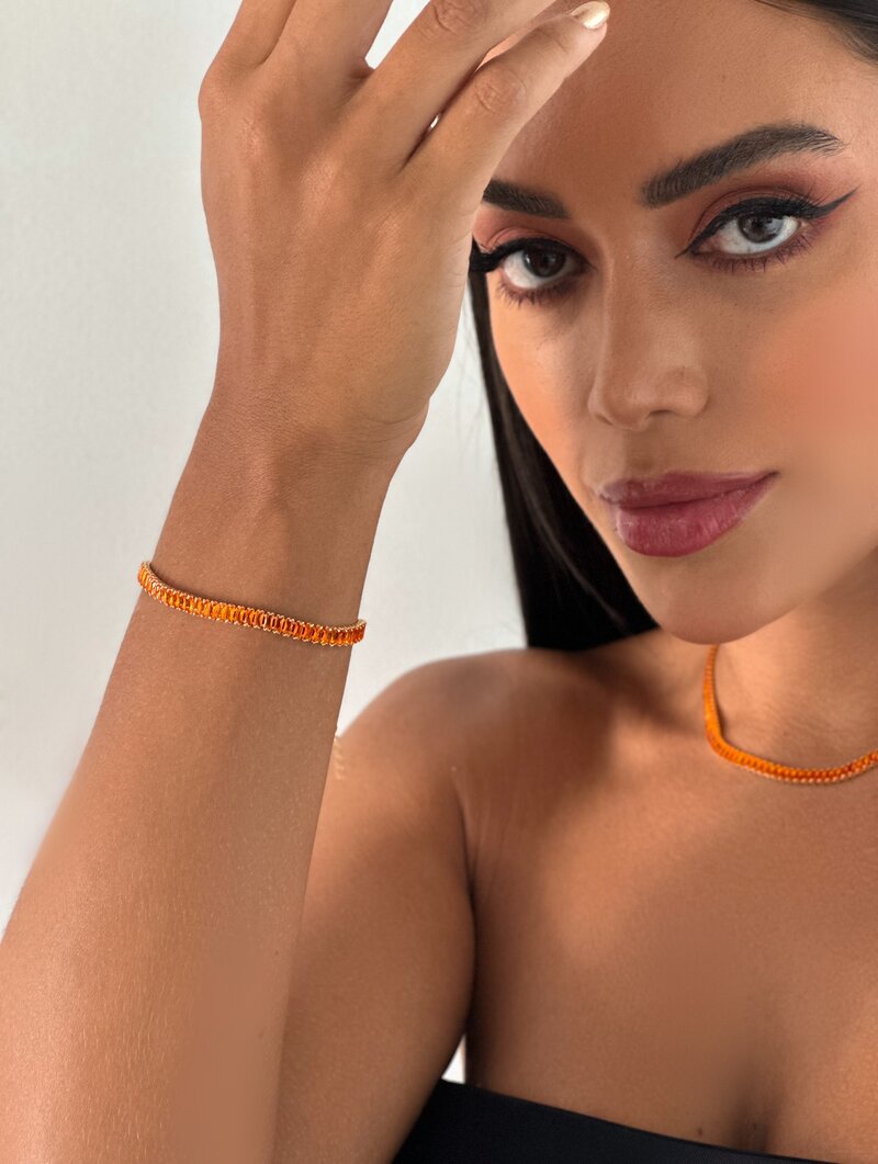 Pulseira Folheada a Ouro 18k Corrente de Navetes