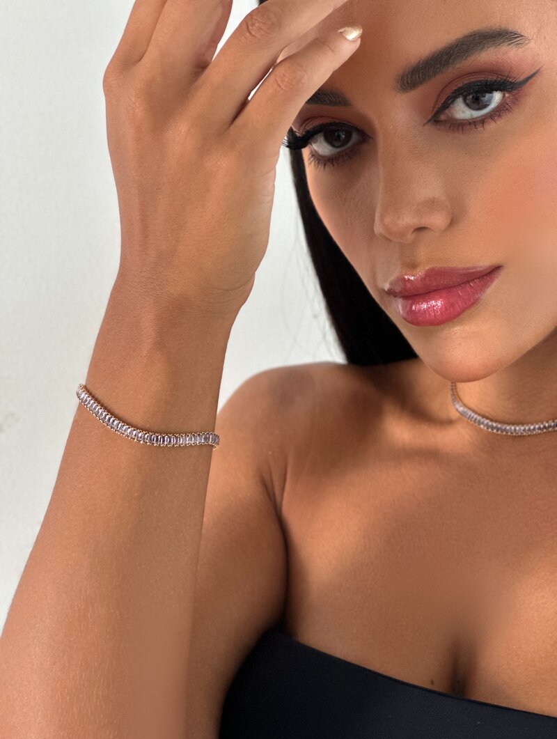 Pulseira Folheada a Ouro 18k Corrente de Navetes