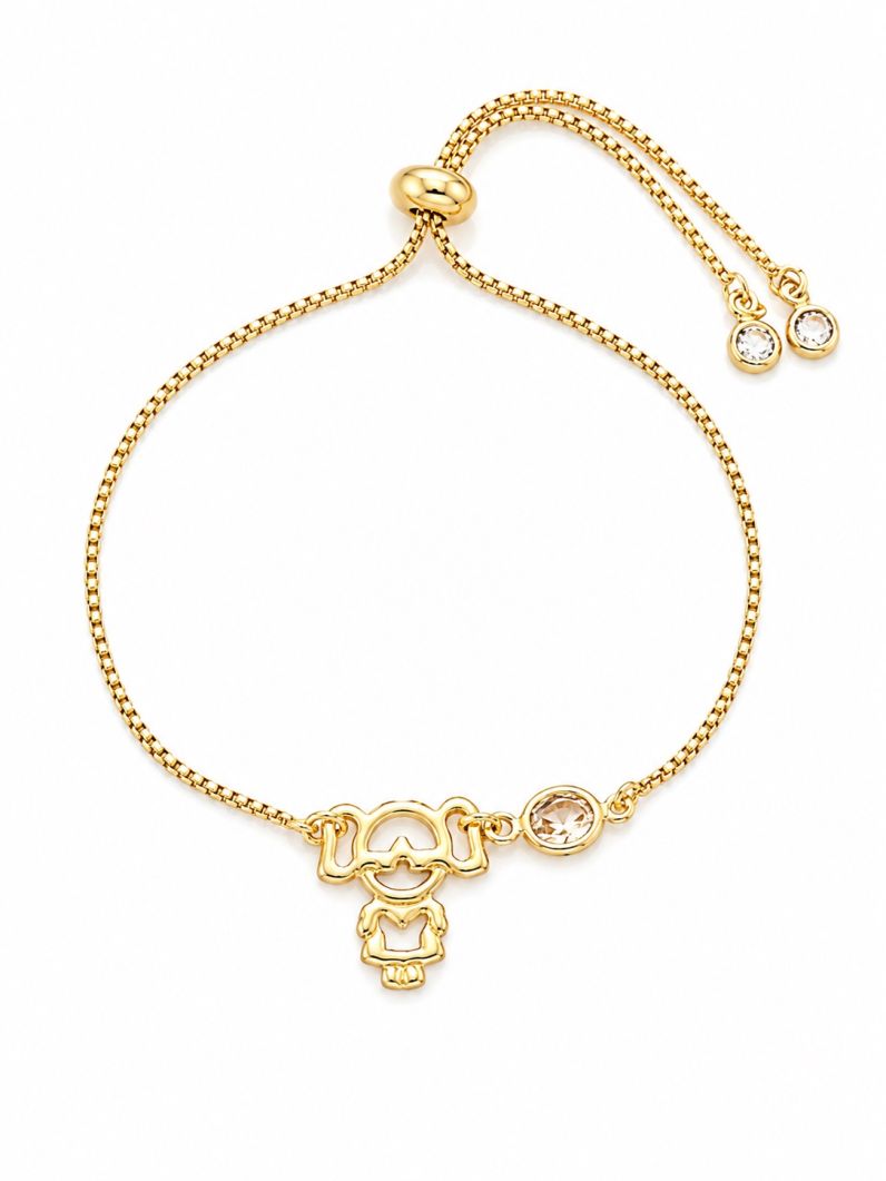 Pulseira Folheada a Ouro 18K Design Crianças