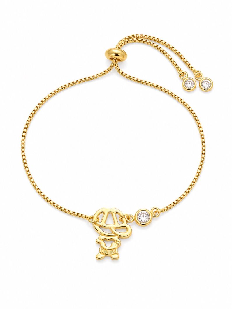 Pulseira Folheada a Ouro 18K Design Crianças