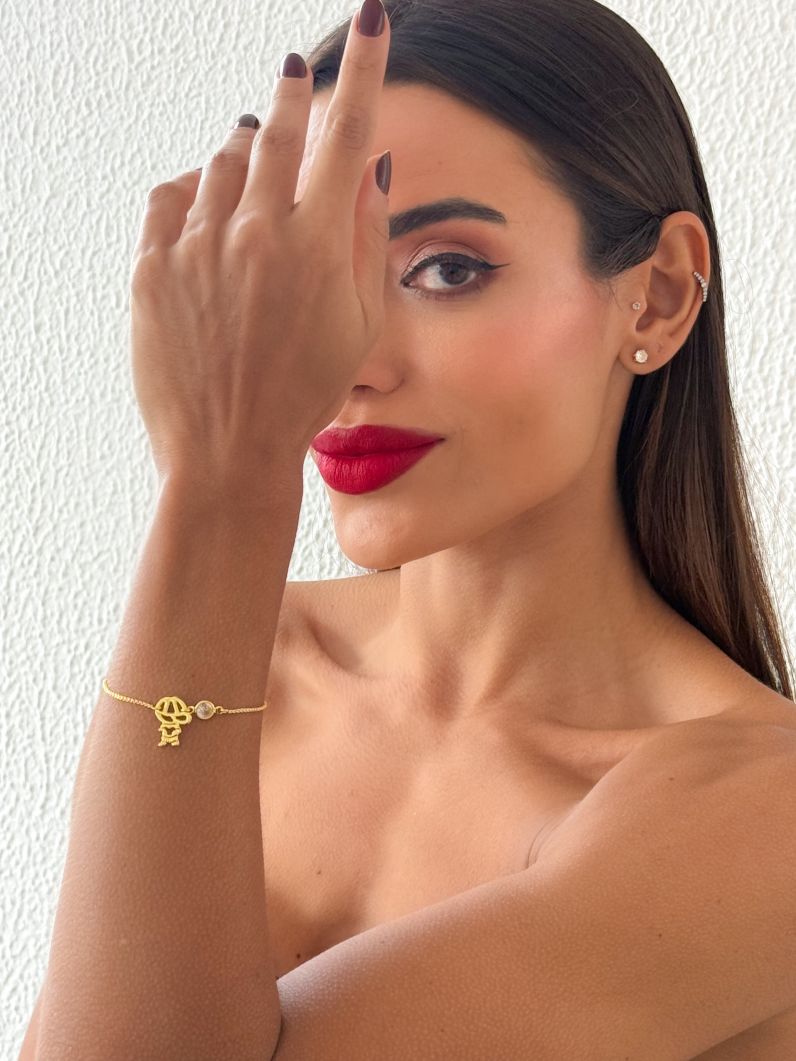 Pulseira Folheada a Ouro 18K Design Crianças