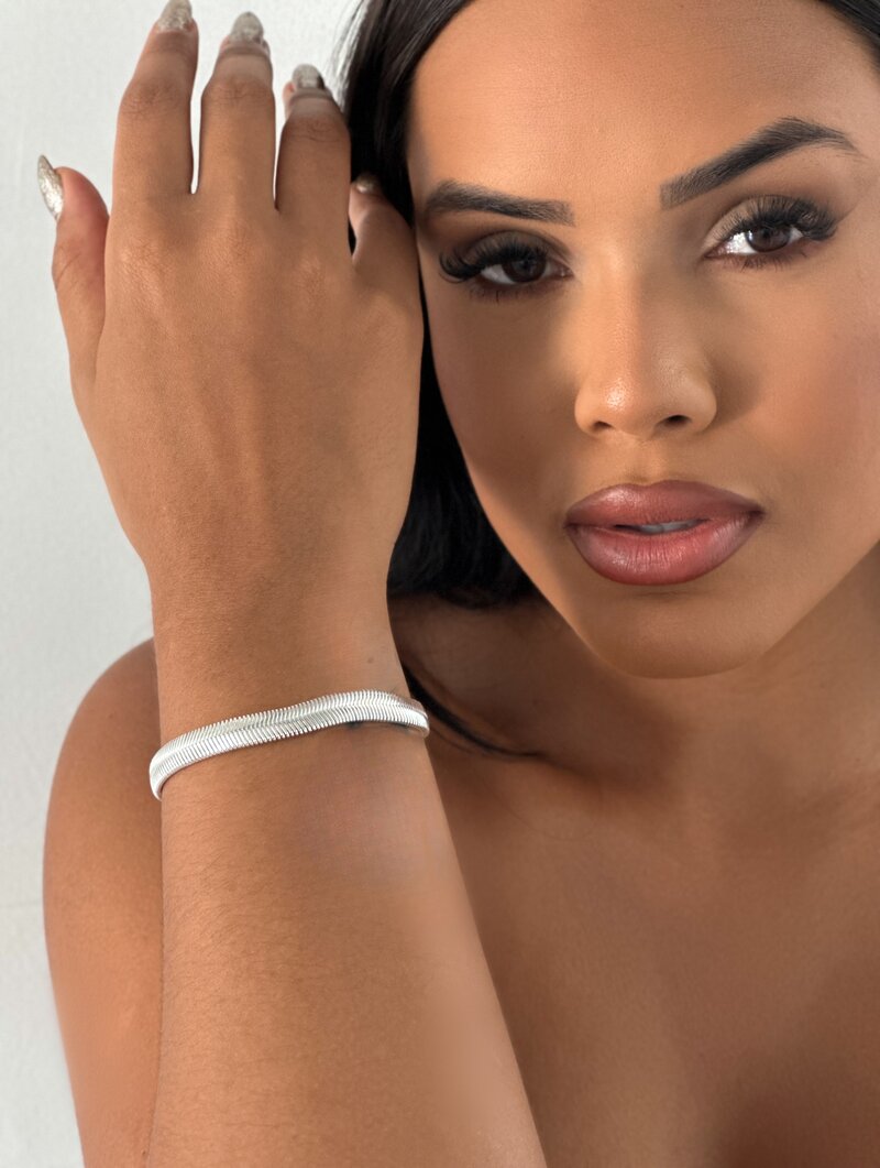 Pulseira Folheada a Ouro 18k e Prata 925 Malha