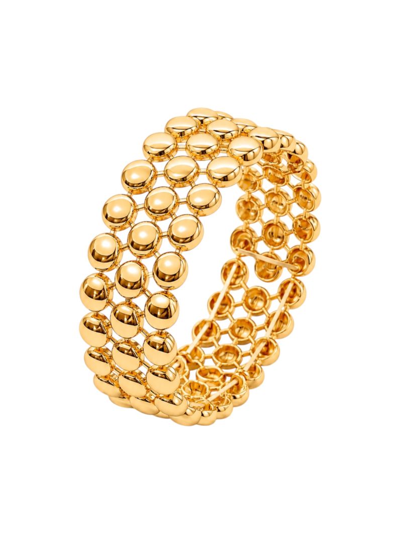 Pulseira Folheada a Ouro 18k e Prata Círculos Lisos