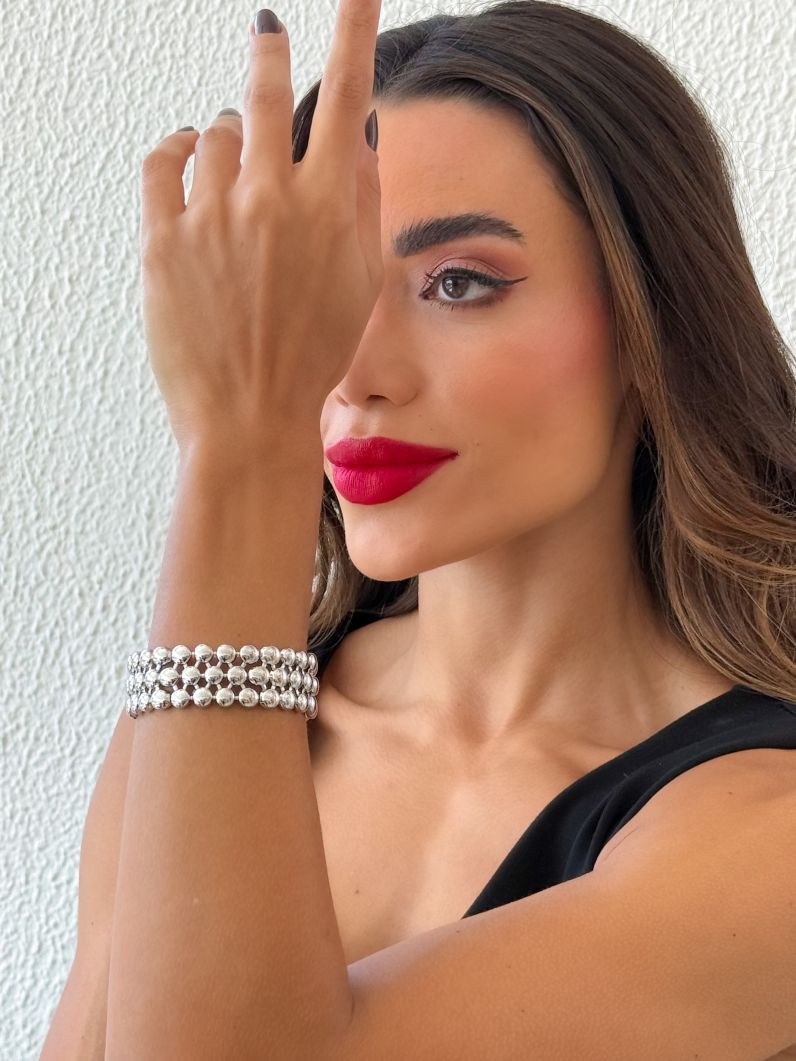 Pulseira Folheada a Ouro 18k e Prata Círculos Lisos